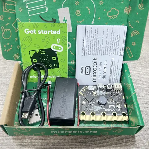 Original BBC Micro Bit V2 Development Board Micro:Bit Go Kit &Case& Battey Holder For Kids STEM Education Python Programming