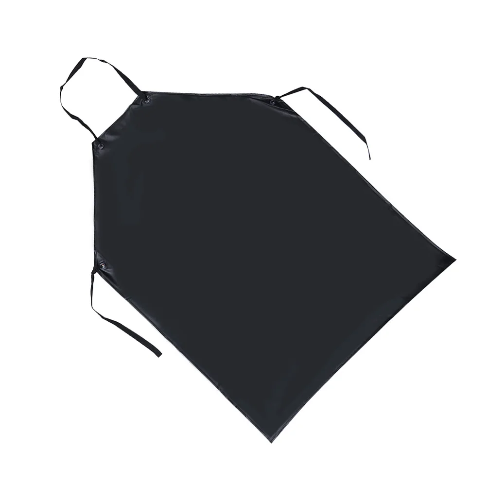 

3pcs Waterproof Pvc Heavy Duty Grease Acid Alkali Resistant Kitchen Apron For Restaurant Home Use Black Industrial Halter Neck