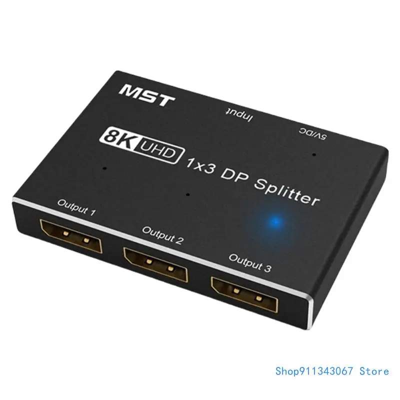 

DisplayPort to DisplayPort UHD Splitter Adapter SST 8K@60Hz 4K@120HZ 1 in 3 Drop shipping