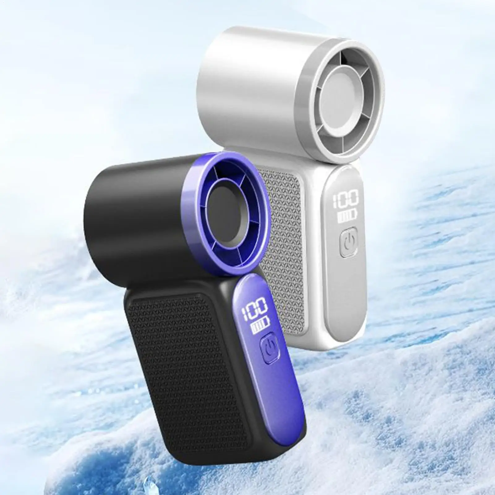 

Персональный вентилятор Персональный ручной вентилятор 100-скоростной ветровой цифровой дисплей Охлаждающее устройство для девочек, женщин и мальчиков, концертов, кемпинга на открытом воздухе