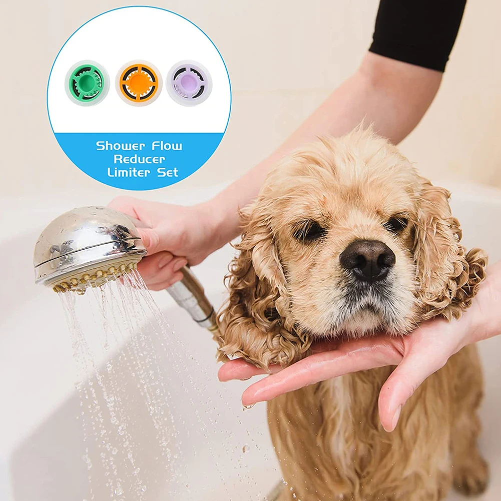 3PCS Water Saving Cores Shower Flow Reducer Limiter Water Saving 4/7/9 L/min Hose Restrictor Regulator Plumbing Fixtures