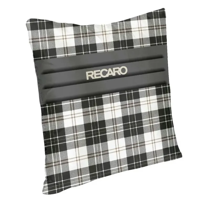 Brown Tartan Plaid Recaros Pillow Case Decoration Cushion Cover Throw Pillow for Sofa Double-sided Printing