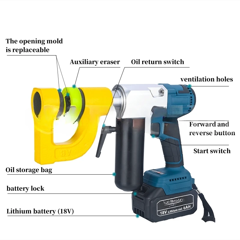 MZS-25 Rechargeable Hole Opener Electric Hydraulic Bridge Hole Opener Rechargeable Lithium Battery Bridge Hole Cable