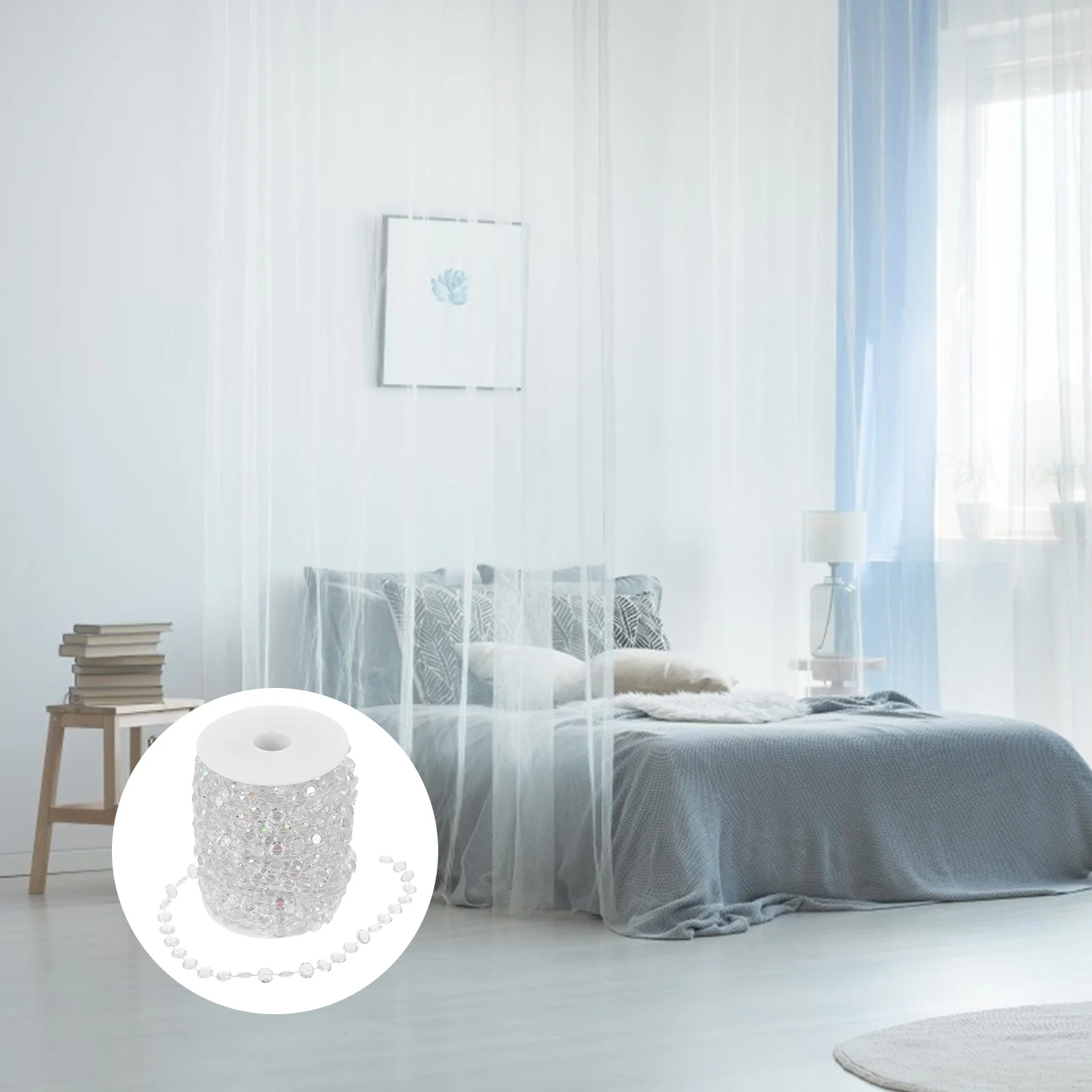 

Flying Saucer Line Beads 30m Acrylic Bead Chain DIY Wedding Road Guide Chain Stage Background Layout Party Supplies Decor