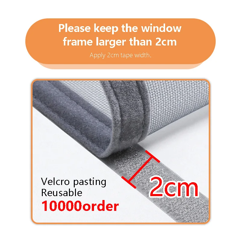 Regular-Sized Mosquito Net Window Screen, Thin and Invisible, Grey Polyester Fiber, Anti-Mosquito and Anti-Insect Mesh Fabric