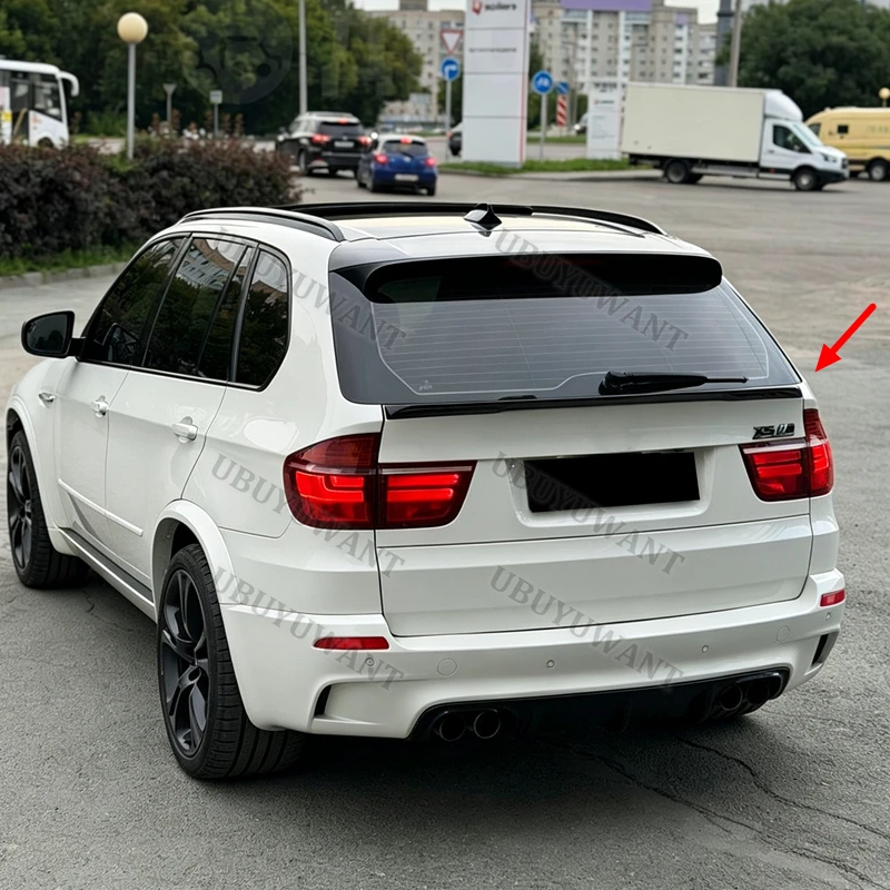 For BMW X5 E70 Rear Middle Wholesale ABS Rear Trunk Lid Car Spoiler Ducktail Lip Wings 2006--2013
