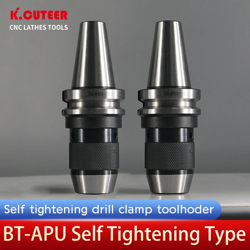 

BT40 Self-tightening Drill Integral BT40-APU13 BT40-APU16 Integral Keyless Drill Chuck CNC Tool Holder APU Drill Chuck Wrench