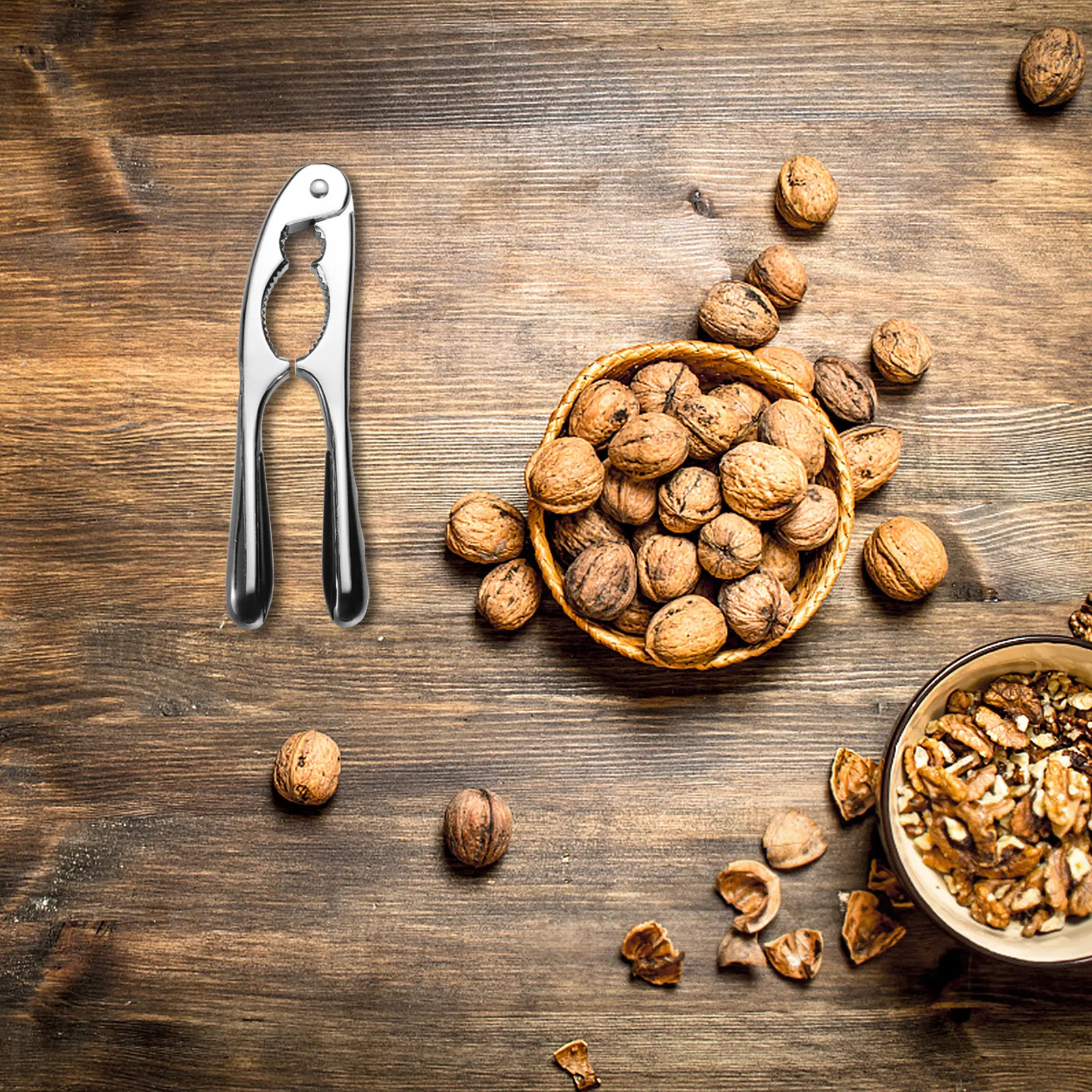 1Pcs Zinc Alloy Walnut Cracker Heavy Duty Nut Opener for Walnuts Hazelnuts Almonds Pecans Brazil Nuts Ergonomic Kitchen Gadget view 6