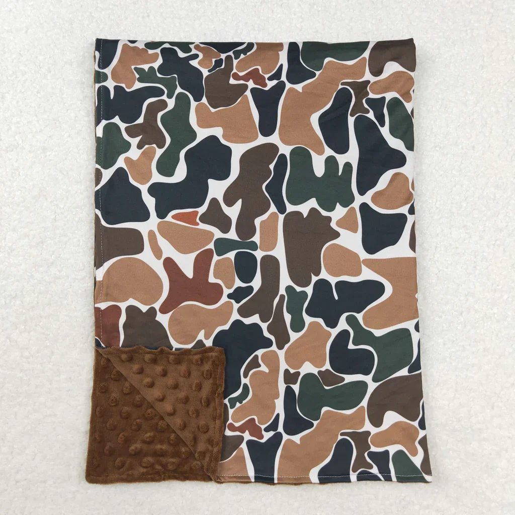 Camo Green Baby Newborn Blanket Camo Brown Baby Newborn Blanket