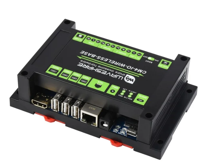 Pi CM4 Industrial IoT Development Board Wireless Expansion Module Edge Computing Gateway DIN Rail Mount Rugged Design