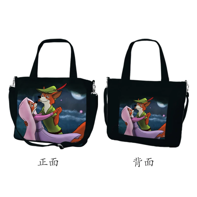 Disney Robin Hood D5581 Anime Shoulder Bags Customized Cartoon Shopping Bag Casual Shoulder Tote Storage Handbag Gift