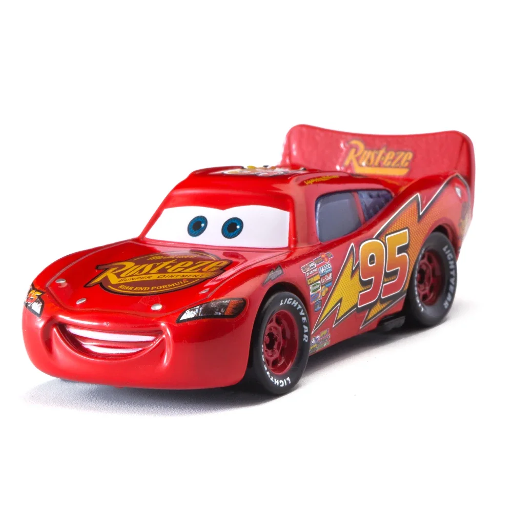Coche de juguete para niños, modelo de coche de metal a escala 1:55 de la película Pixar Cars, con los personajes de Lightning McQueen, Mater, Harvester y Frank. Regalo de cumpleaños para niños.