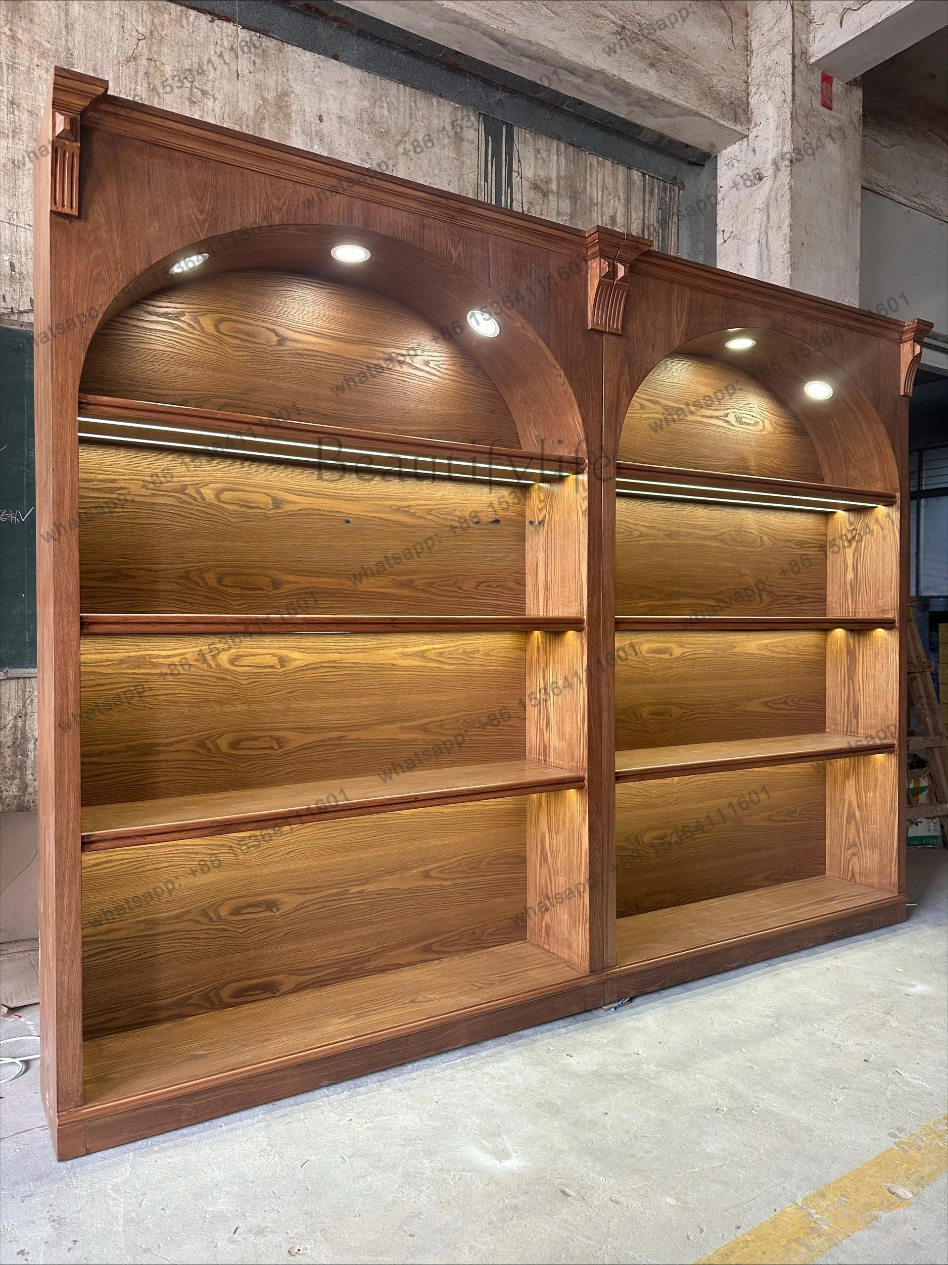 Vintage Display Cabinet Multi-layer Storage Exhibition Shoe Hat Jewelry Cabinet Multifunctional Product Cabinet European Sty