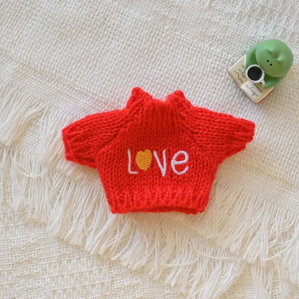 Pull de poupées en tricot 14cm, vêtements brodés BJD, accessoires multicolores, nouvelle collection