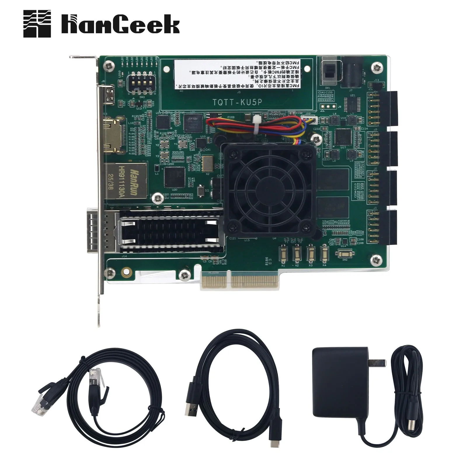 HamGeek XCKU5P Development Board FMCPCIE3.0 HDMI-compatible 100G Gigabit Ethernet for FPGA Development