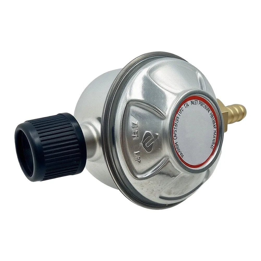 Regulator Valve for For outdoor Grilling and Camping Adjustable 50mbar or 37mbar Aluminum Alloy Body Brass Fitting