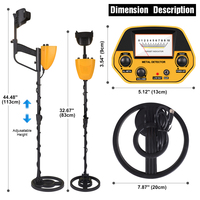 MD-5090 Metal Detector Underground Gold Detector Metal Length Adjustable Treasure Seeker Portable High Precision Hunter Detector
