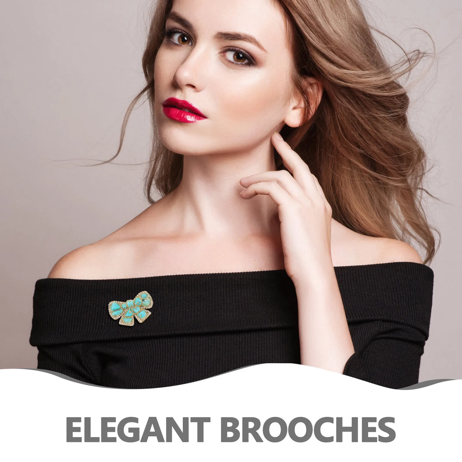 الفيروز القوس بروش المرأة بروش دبوس للسترات قمصان فساتين القبعات الدعاوى حقائب الظهر الملابس والاكسسوارات الموضة