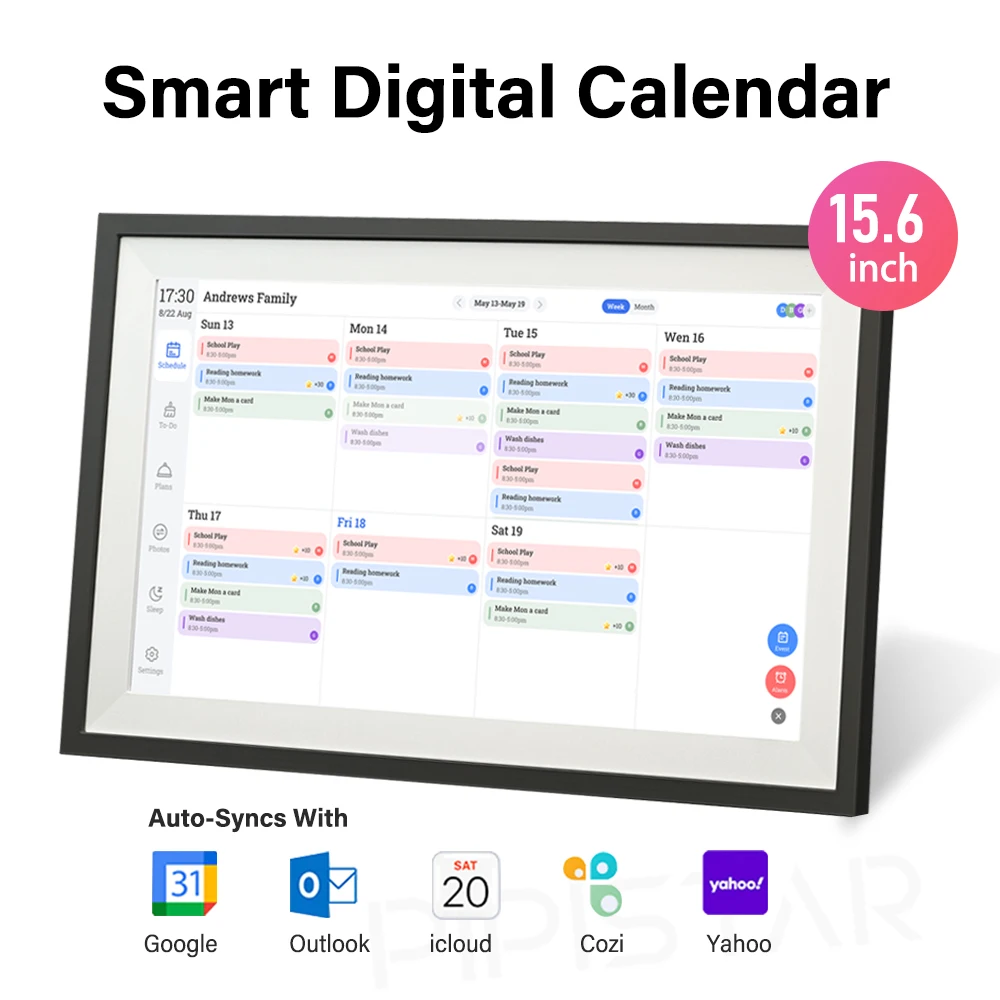 

15.6-inch home smart digital calendar electronic to-do list planner with WiFi synchronized digital photo frame