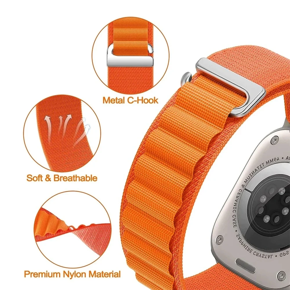 Alpine Strap for Apple Watch Band 45mm 49mm Iwatch Series 10 42mm 46mm 9 8 7 Se Ultra 2 Watchband 44mm 41mm 40mm Correa Bracelet