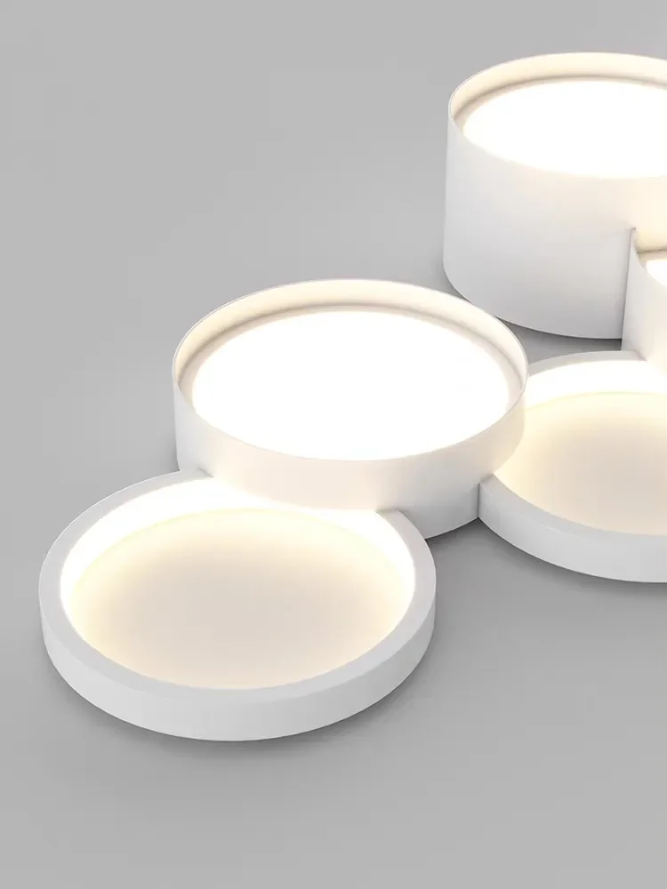 Modern Led Circle Dimmable Chandeliers Simple Pendant Lamp Dining Living Room Bedroom Ceiling Light Lustre Fixture Home Decor