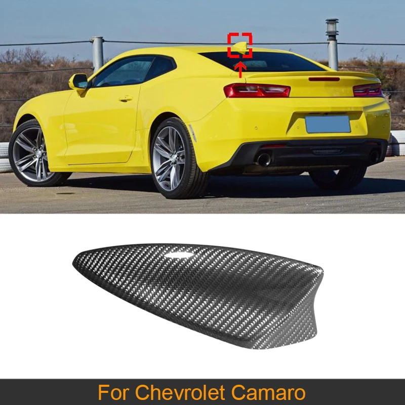 Carbon Fiber Racing Roof Shark Fin Antenna Trim For Chevrolet Camaro 2014 - 2020 Car Rear Roof Antenna Cover Trim