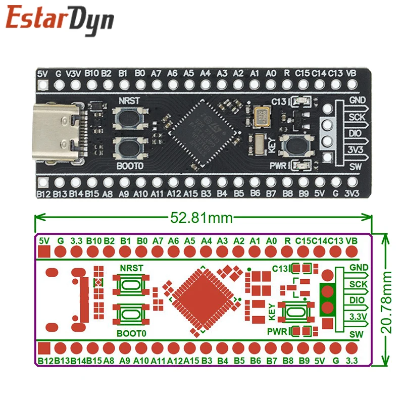 جهاز محاكاة التحميل الأصلي ، مبرمج تحميل ، ، V2 ، لوحة تطوير نظام الحد الأدنى ، STM32F103C8T6 ، STM32 ، STM32F401 ،