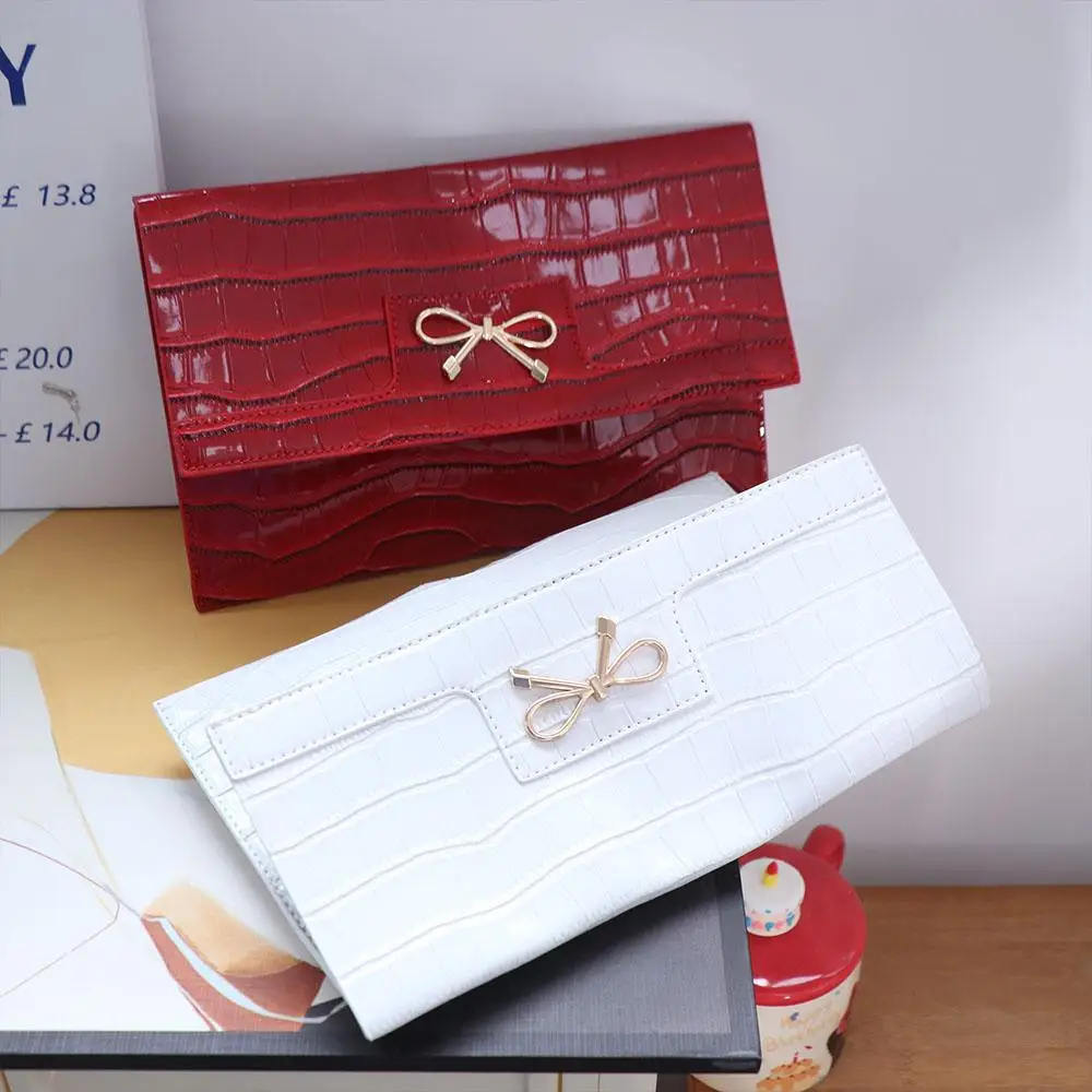 

Handbag Ladies Clutch Bag Wallet Stone Pattern Bow Envelope Bag Make Up Storage Mobile Phone Pouch Evening Banquet Bag Office