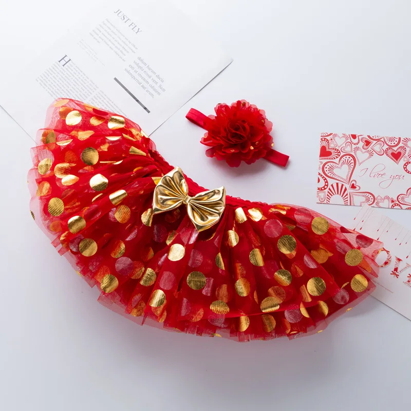 Vestido de tutú para niña, traje de Ballet de Navidad, conjunto de falda de lazo de tul con diadema, traje de cumpleaños de Halloween para niño