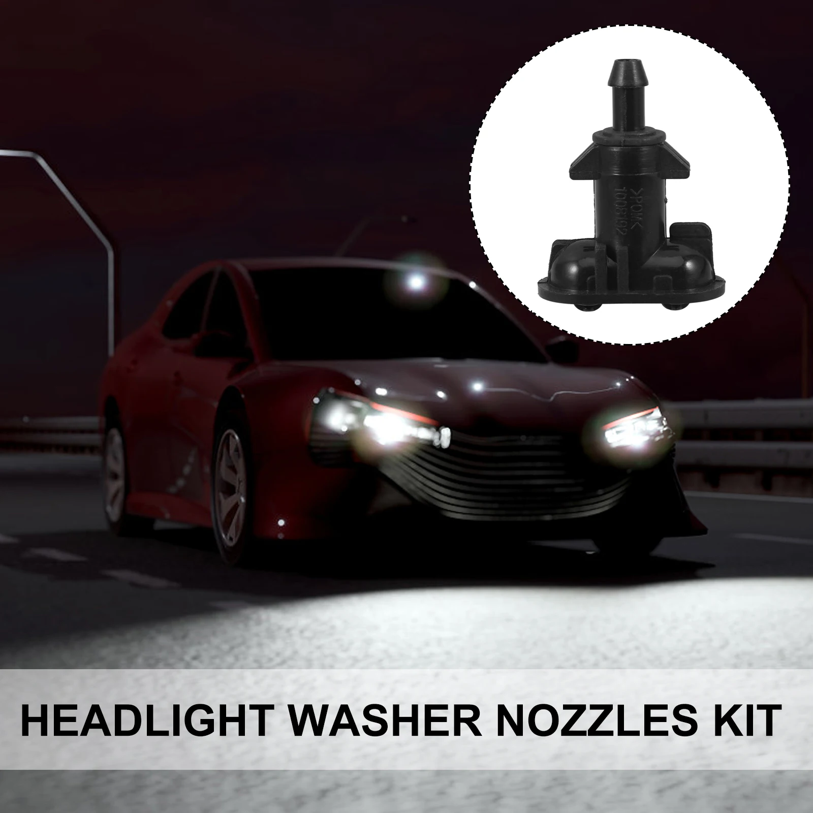 

Car Headlight Washer Nozzles LR010791 LR010792 Durable Plastic Auto Accessories Cleaning Kit Headlamp Spray Nozzles Replacement