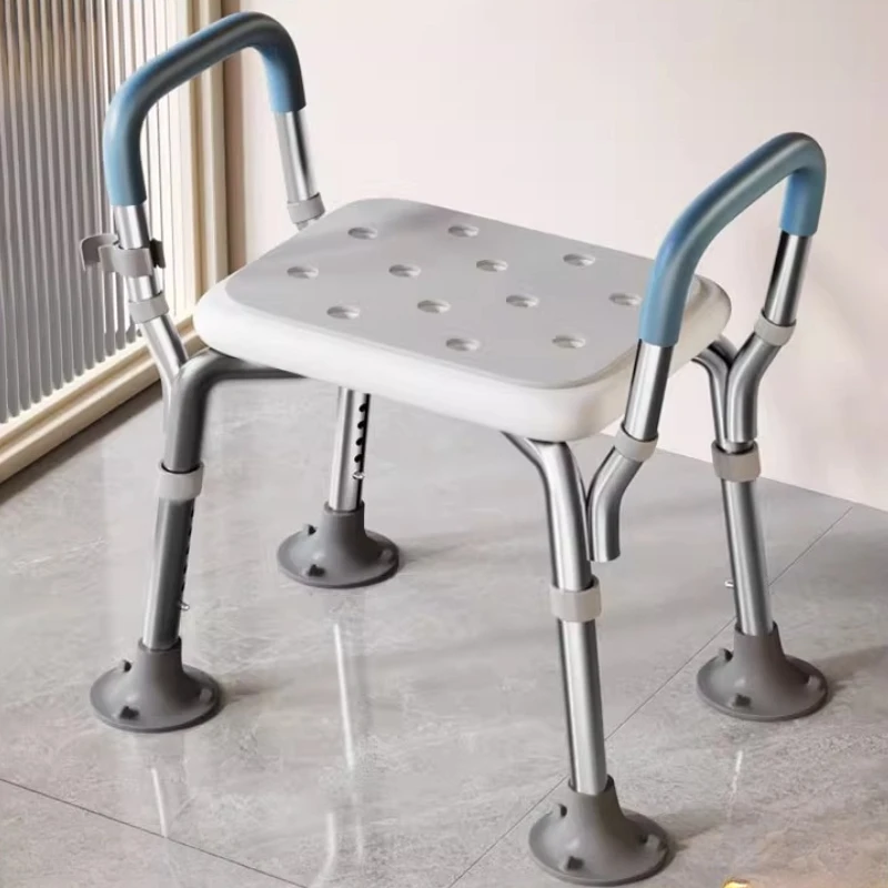 Customizable 6-Level Adjustable Extra-Wide Bath Seat - Reinforced Arms Anti-Tip System Waterproof Foldable Shower Chair