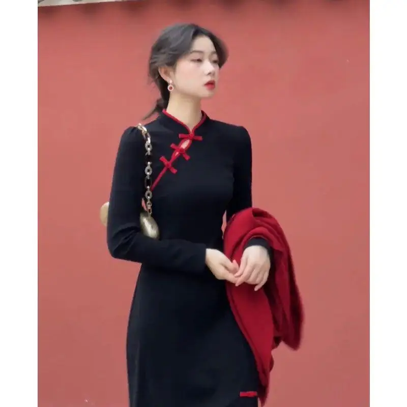 

Asian Style Qipao Dress Improved Cheongsam Chinese Traditional Qipao Dress Women Sexy Elegant Clothing Lady Graceful Dress