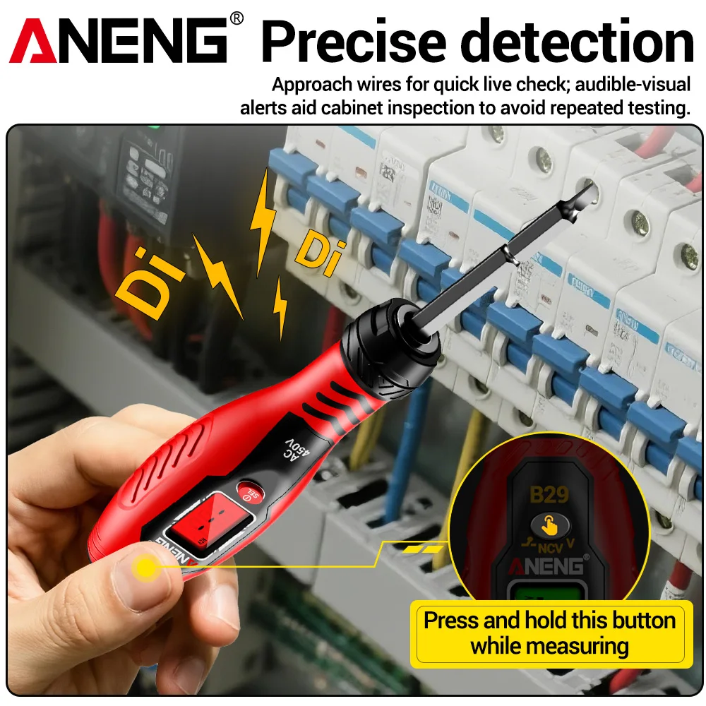 ANENG B29 Mini Voltage Tester Pen Screwdriver NCV 30V -1000V Voltage Non-Contact Breakpoint Lookup Rechargeable Electrician Tool