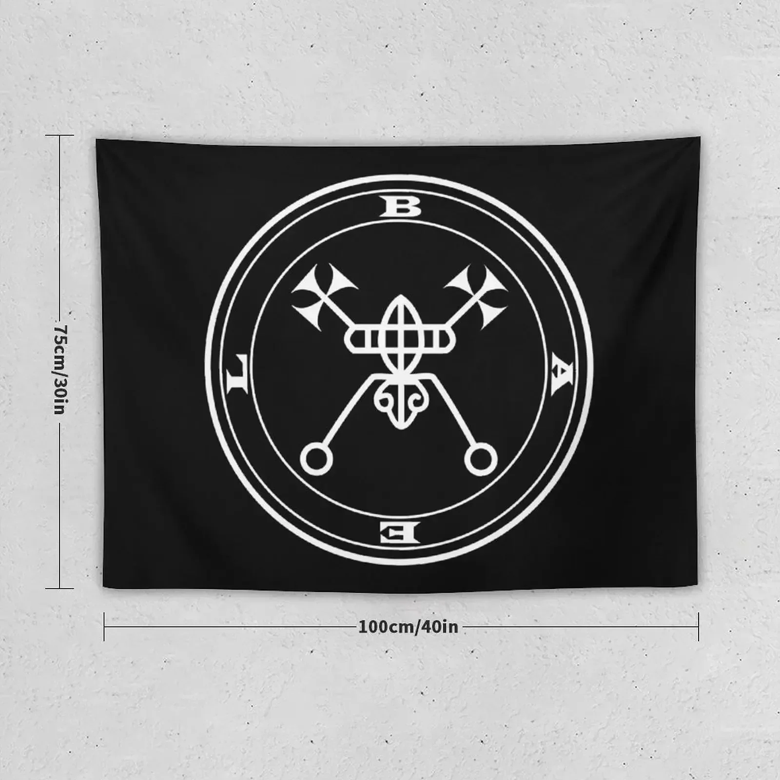 Bael, Baal demon King white Sigil occult Magick Seal Tapestry Aesthetic Room Decor Christmas Decoration Tapestry