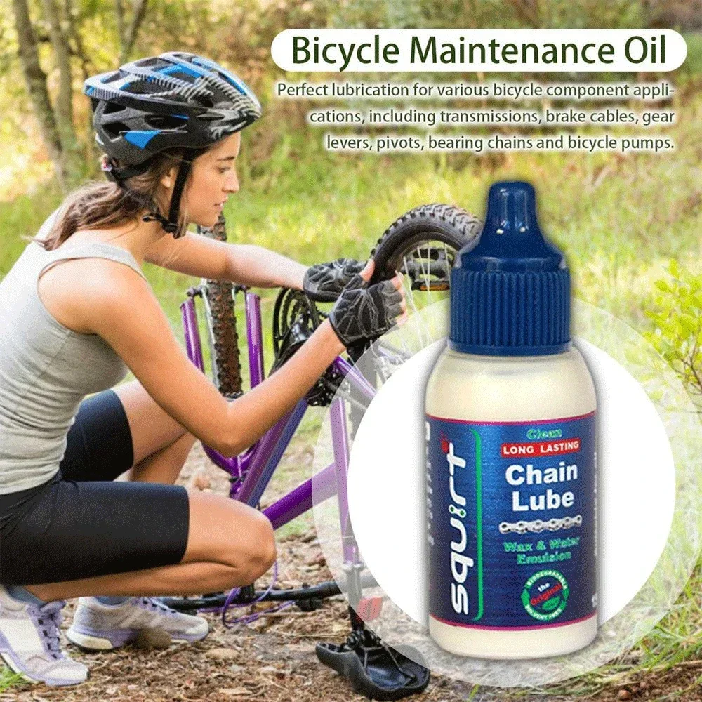 120ML Bicycle Chain Waxy Maintenance Oil Squirt MTB Road Bike Waxy Dry Chain Gear Oil Lube Chain Fork Flywheel Bike Accessories