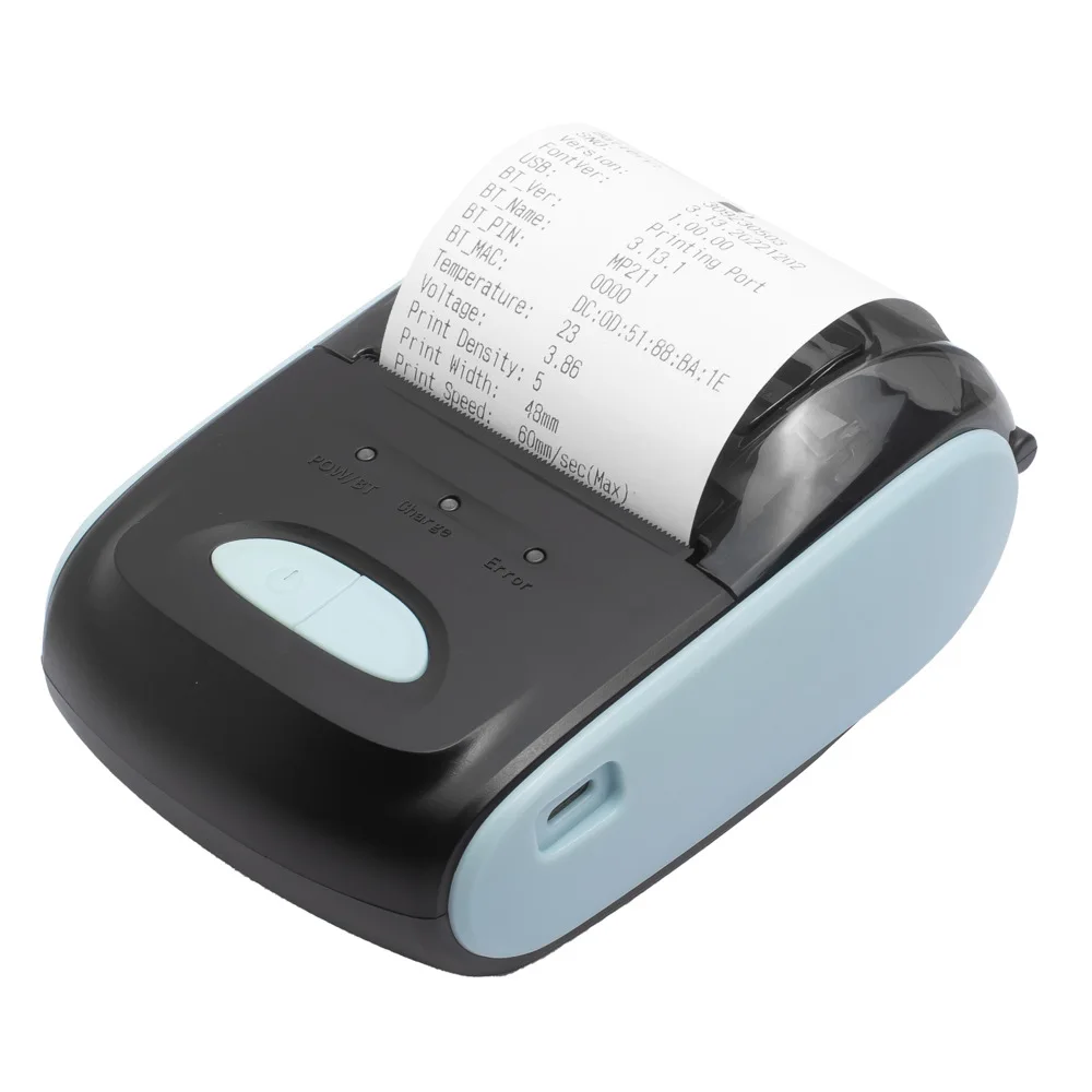 Portable Mini 58mm Small Ticket Machine Handheld Takeout Order Reception Retail Cashier Bluetooth Thermal Receipt Printer
