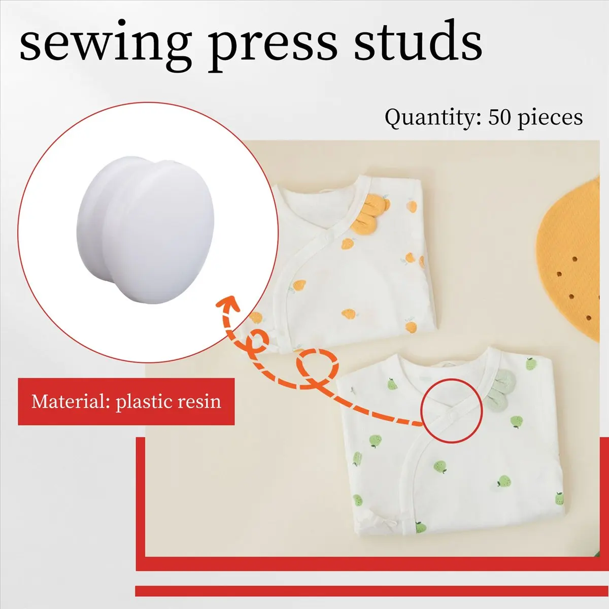 A78I 50 pcs T3 SNAPS studs Scrapbook Sewing buttons white