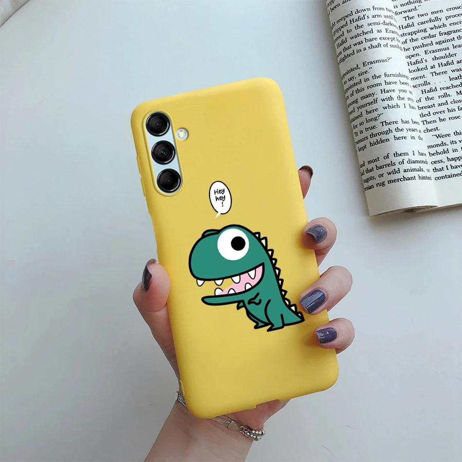 Phone Case For Samsung Galaxy A34 5G SM-A346B Cute Cat Cactus Soft Silicone TPU Back Cover For Samsung A24 A34 A54 M14 5G Cases