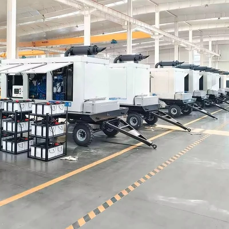 Mobile Generator with Trailer Auto Start Open Frame 50/60 Hz 1800 RPM High Power for Remote Areas