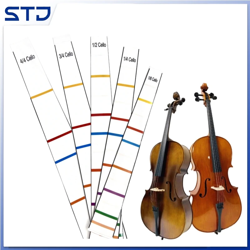 3szt Wiolonczela Podstrunnica Intonation Naklejki Wiolonczela Początkujący Marker Naklejka Pełny Rozmiar 4/4 3/4 1/4 1/2 1/8 Akcesoria do skrzypiec wiolonczelowych