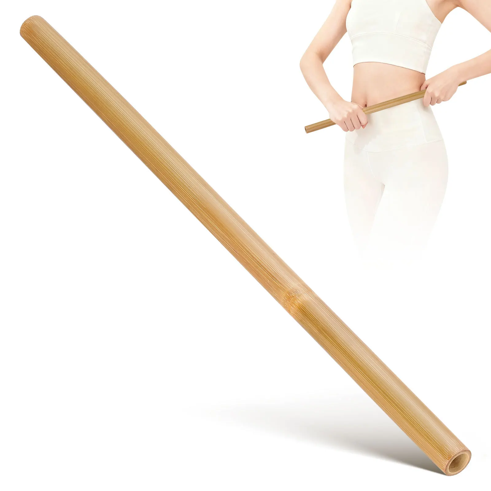 

Bamboo Massage Stick Tool for Body Muscle Scraping Shoulder Back Face Roller Hand Massager Original Pain Relief Device