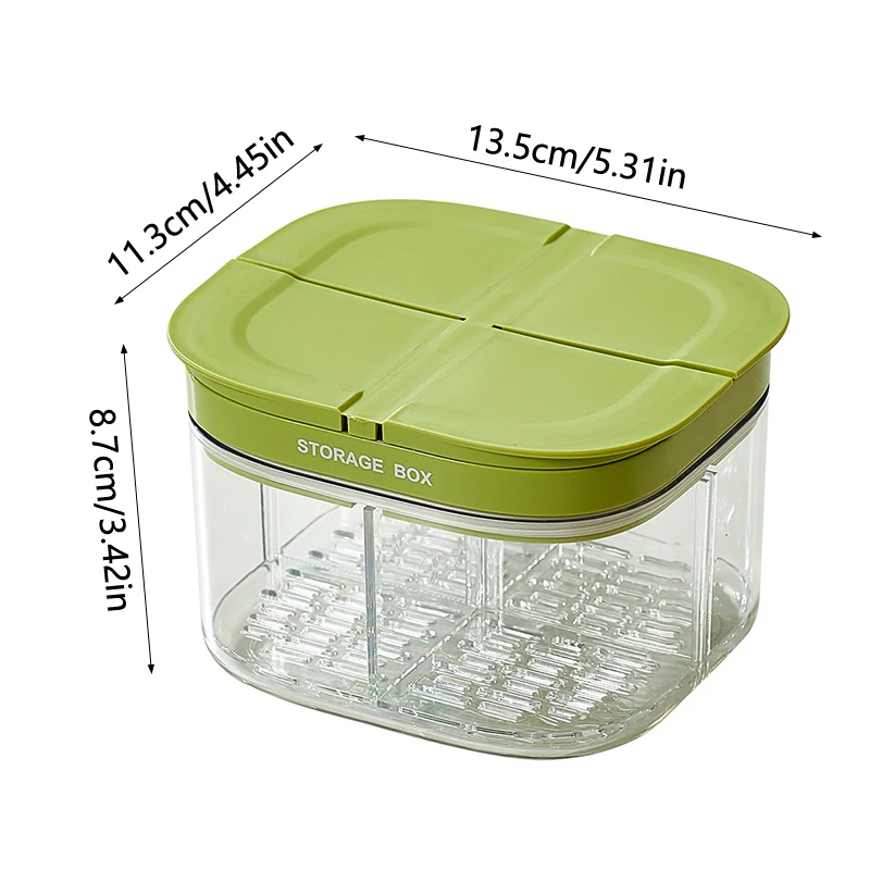 حاويات تخزين المواد الغذائية مع أغطية محكمة الغلق، حاوية حفظ الثلاجة الطازجة، حاوية تخزين الفاكهة، تخزين البصل والزنجبيل والثوم