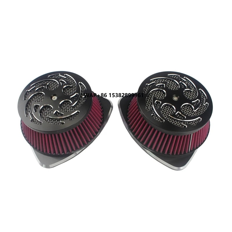 Roaring Big Sucker Dual Air Filter Swirl Air Intake Filtration for Boulevard M109R M109RZ M109 VTR1800 VLR1800 06-19