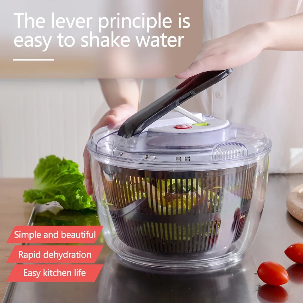 

2024 New Vegetables Salad Spinner Lettuce Leaf Vegetable Dehydrator Multifunctional Vegetable Washer Salad Vegetable Dryer Mixer