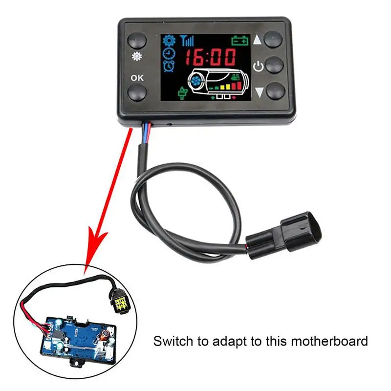 Universal 12V Car Air Heater Switch 24V Car Heater Controller Remote ABS LCD Liquid Monitor Car Parking Heater Control