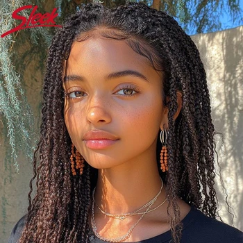 SLEEK QVR Afro Kinky BULK Hair ไม่มีสิ่งที่แนบมาสําหรับ Man Afro CURLY BULK Human Hair Remy Dreadlock ธรรมชาติสี Braids ผม