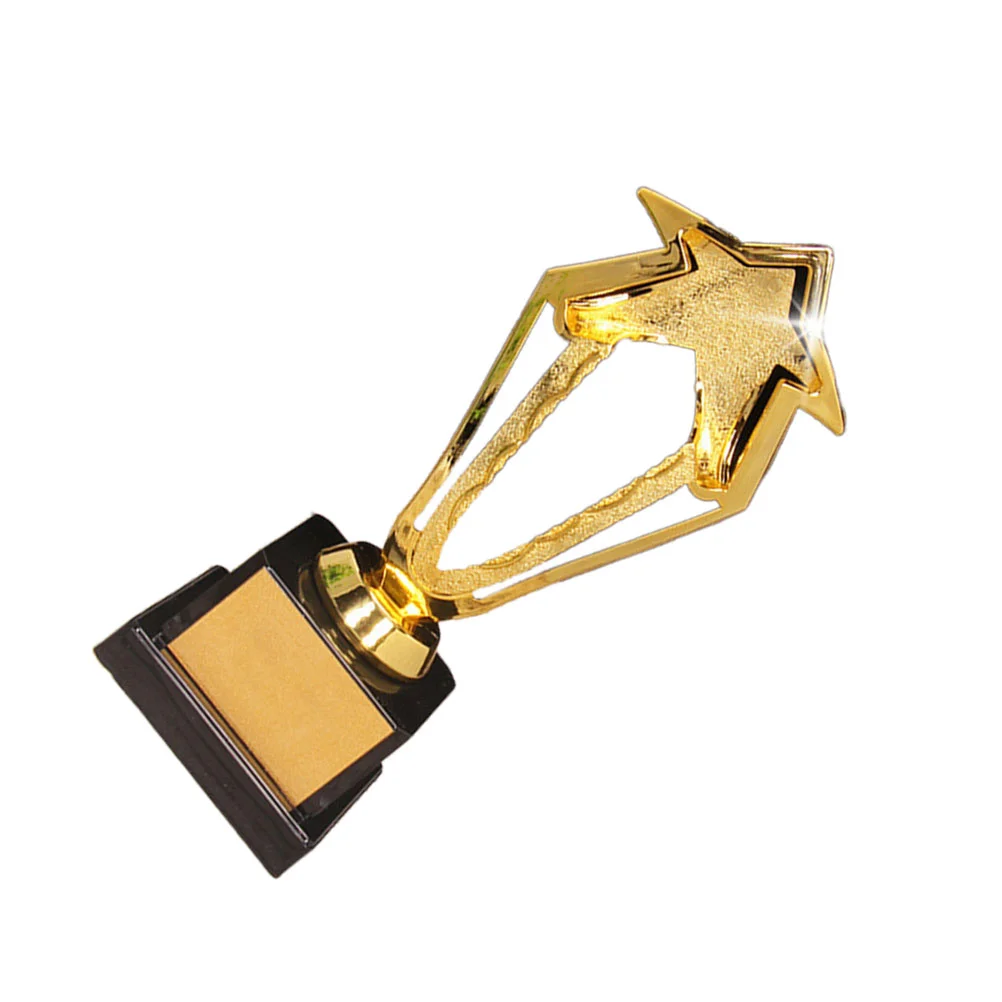 

Golden 235cm Hollow out Star Design Award Trophy Plastic Reward Prizes Decor Competition Gift Awards Trophy with Base for