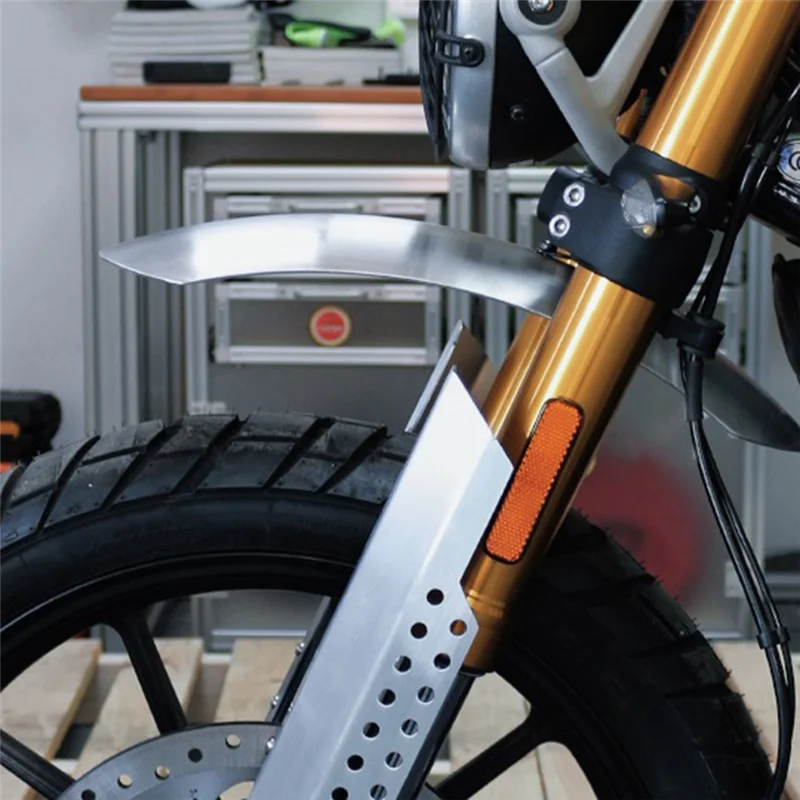 

For Scrambler 400X Mudguard For Scrambler 400X Front High Mounted Fender Motorcycle Accessories Silver-A02G