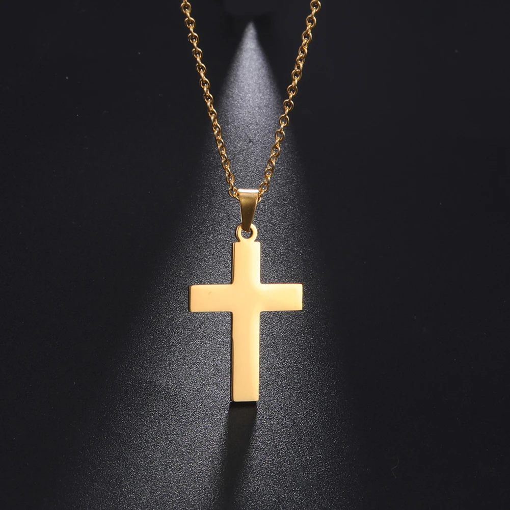 Fashion Harajuku Vintage Cross Drop Long Chain Necklace for Men and Women Personality Party Hip Hop Punk streetwear Jewelry Gift