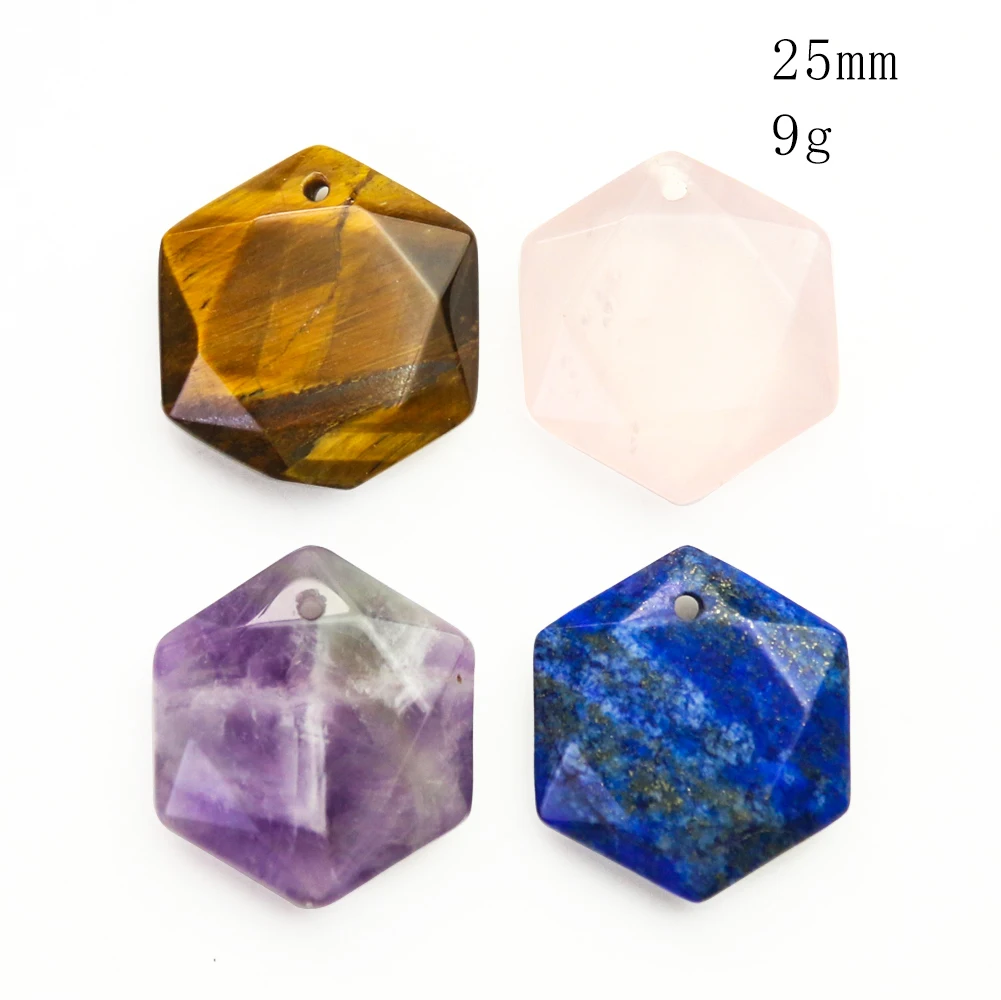 Real stone Star of David Pendant Hexagon Crystal Quartz Solomons Seal Charms Metatron Cube Making Necklace Earring Jewelry